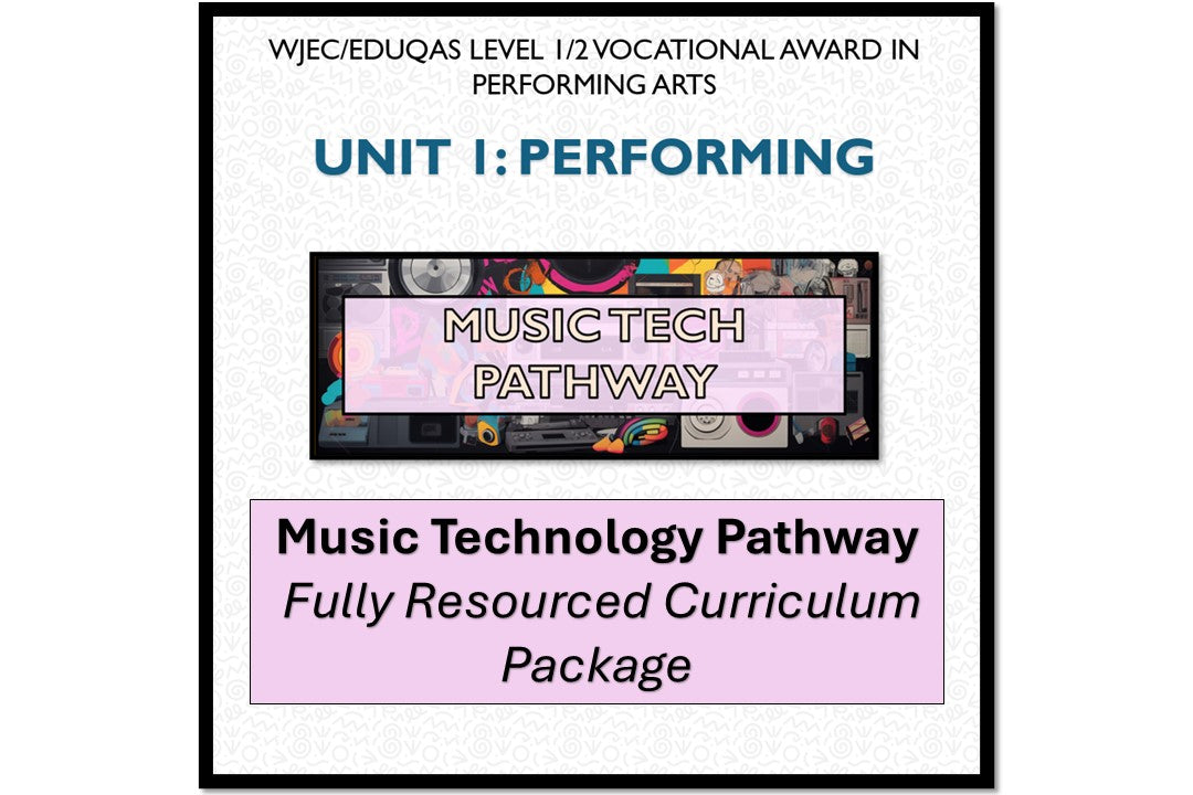 Unit 1: Performing MUSIC TECHNOLOGY Pathway | Curriculum Package | WJEC/Eduqas Level 1/2 Vocational Award in Performing Arts